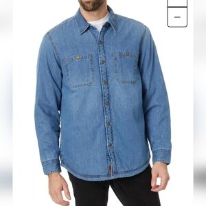 L.L. Bean 1912 Heritage Lined Denim Shirt Jacket, Size Large